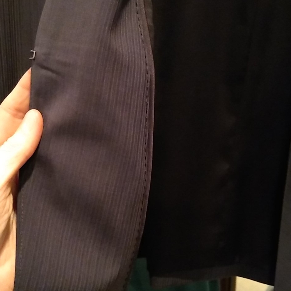 Elie Tahari navy jacket vertical pinstripes Size 6, Nwt Career Work - Picture 3 of 5